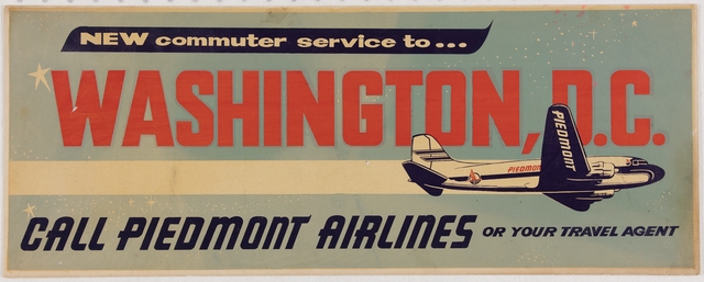 Poster: Piedmont Airlines, Douglas DC-3