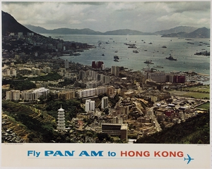 Image: poster: Pan American World Airways, Hong Kong
