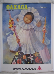 Image: poster: Mexicana Airlines, Oaxaca