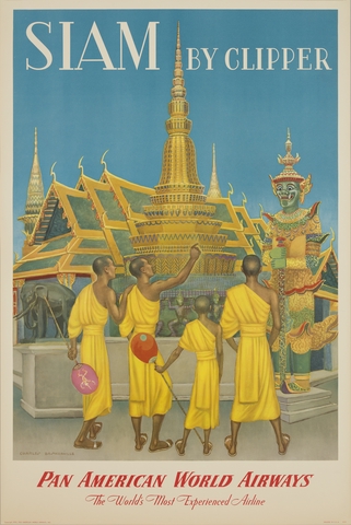 Poster: Pan American World Airways, Siam (Thailand)