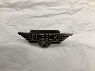 Image: purser wings/service and name pin:: United Airlines, 25-29 years