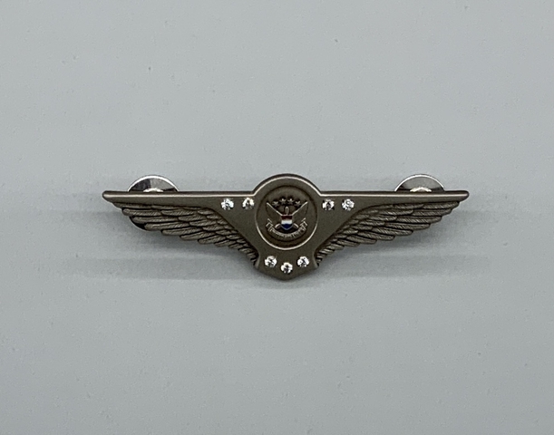 Flight attendant wings / service pin: United Airlines, 40 to 44 years
