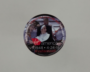 Image: promotional button: Virgin America, Flight VX1948