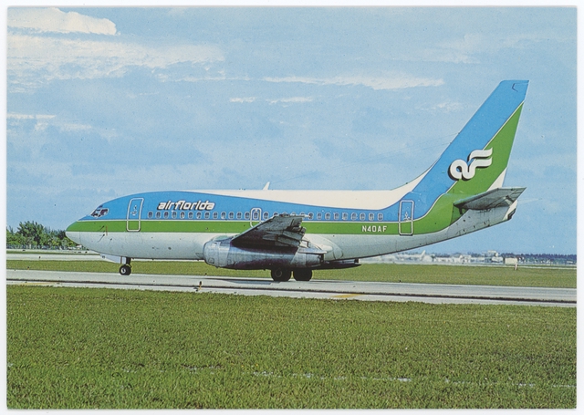 Postcard: Air Florida, Boeing 737-100