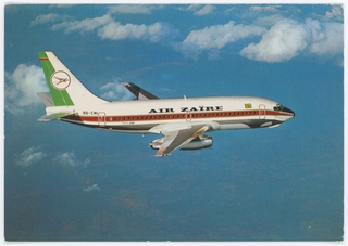 Image: postcard: Air Zaire, Boeing 737-200
