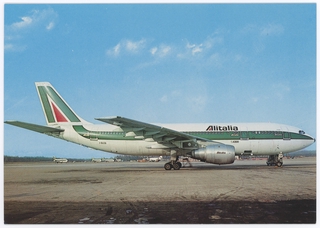 Image: postcard: Alitalia, Airbus A300