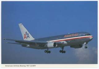 Image: postcard: American Airlines, Boeing 767-223ER