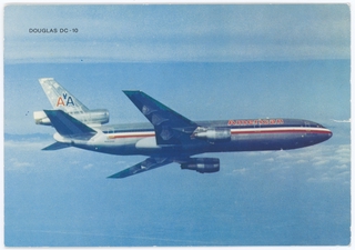 Image: postcard: American Airlines, McDonnell Douglas DC-10