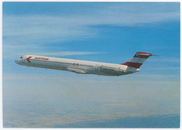 Postcard: Austrian Airlines, McDonnell Douglas DC-9-81