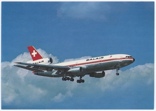 Image: postcard: Balair, McDonnell Douglas DC-10-30