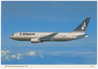 Image: postcard: Britannia Airways, Boeing 767