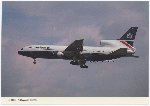 Postcard: British Airways, Lockheed L-1011 TriStar