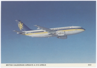 Image: postcard: British Caledonian Airways, Airbus A310