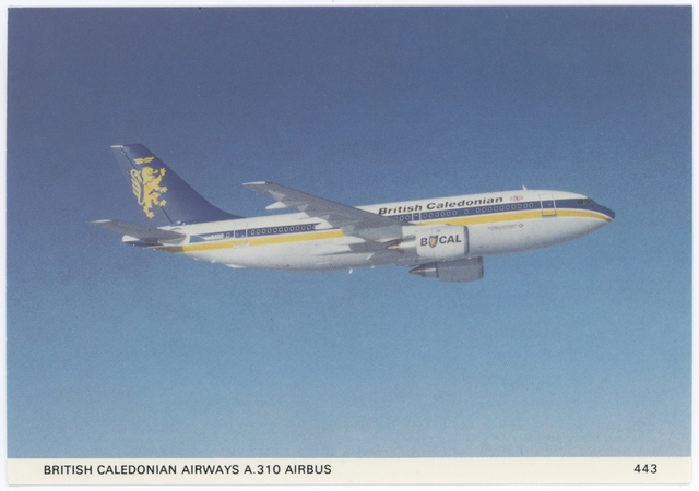 Postcard: British Caledonian Airways, Airbus A310