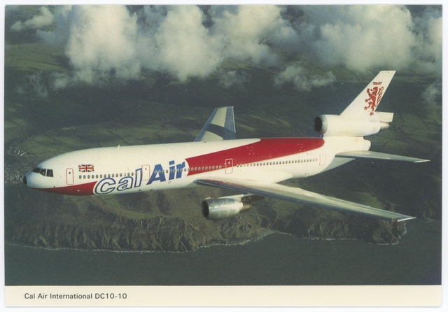 Postcard: Cal Air International, McDonnell Douglas DC-10-10