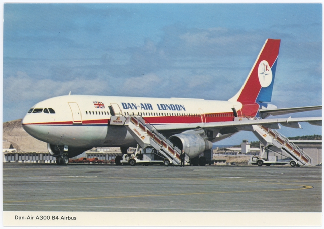 Postcard: Dan-Air London, Airbus A300