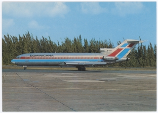 Image: postcard: Dominicana de Aviacion, Boeing 727-200