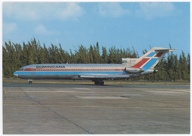Postcard: Dominicana de Aviacion, Boeing 727-200