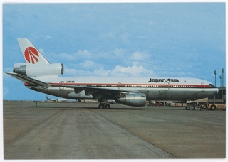 Image: postcard: Japan Asia Asia Airways, McDonnell Douglas DC-10-40