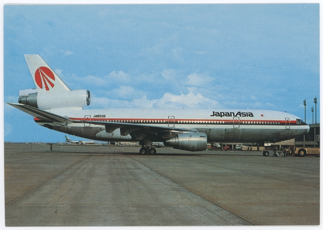 Postcard: Japan Asia Asia Airways, McDonnell Douglas DC-10-40