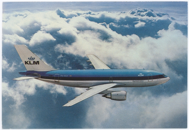 Postcard: KLM (Royal Dutch Airlines), Airbus A310