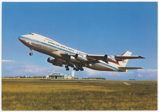 Image: postcard: Korean Air Lines, Boeing 747-200