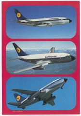 Image: postcard: Lufthansa, Boeing 737D