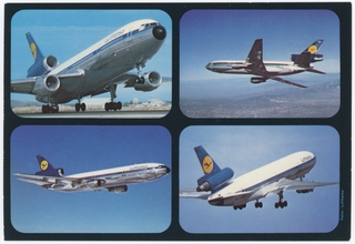 Image: postcard: Lufthansa, McDonnell Douglas DC-10