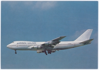 Image: postcard: National Airlines, Boeing 747-200