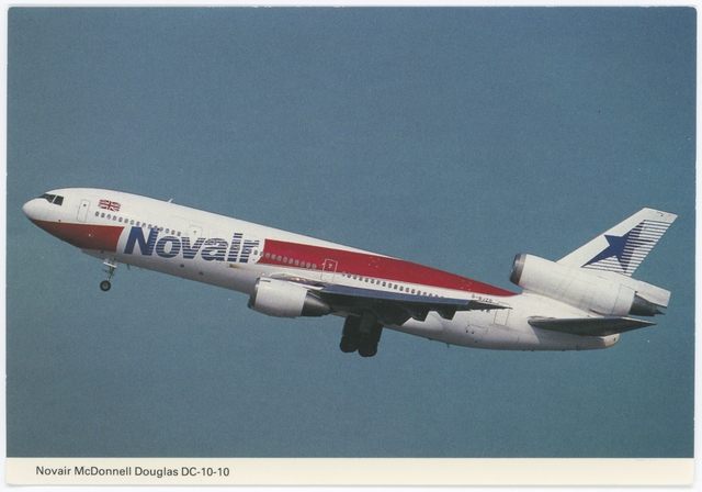 Postcard: Novair, McDonnell Douglas DC-10-10