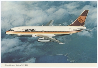 Image: postcard: Orion Airways, Boeing 737-200