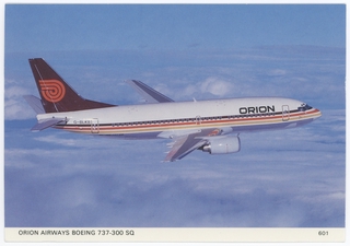 Image: postcard: Orion Airways, Boeing 737-300