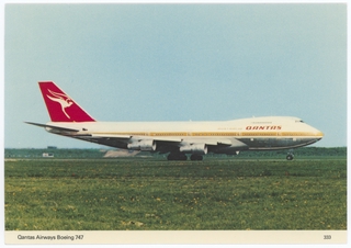 Image: postcard: Qantas Airways, Boeing 747