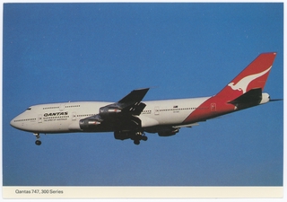Image: postcard: Qantas Airways, Boeing 747-300