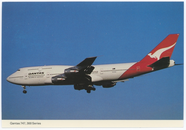 Postcard: Qantas Airways, Boeing 747-300