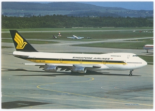 Image: postcard: Singapore Airlines, Boeing 747-200