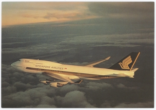 Image: postcard: Singapore Airlines, Boeing 747-400