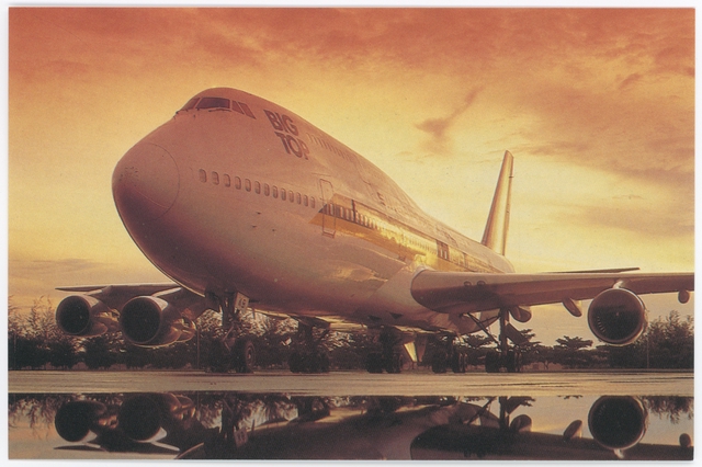 Postcard: Singapore Airlines, Boeing 747