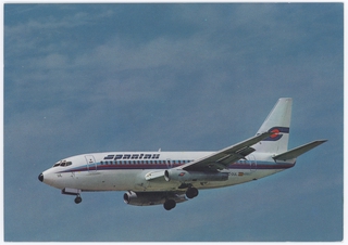 Image: postcard: Spantax, Boeing 737-200