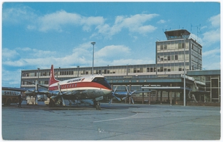 Image: postcard: Air Canada, Vickers Viscount, Ottawa International Airport
