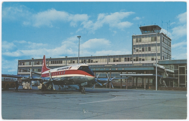 Postcard: Air Canada, Vickers Viscount, Ottawa International Airport