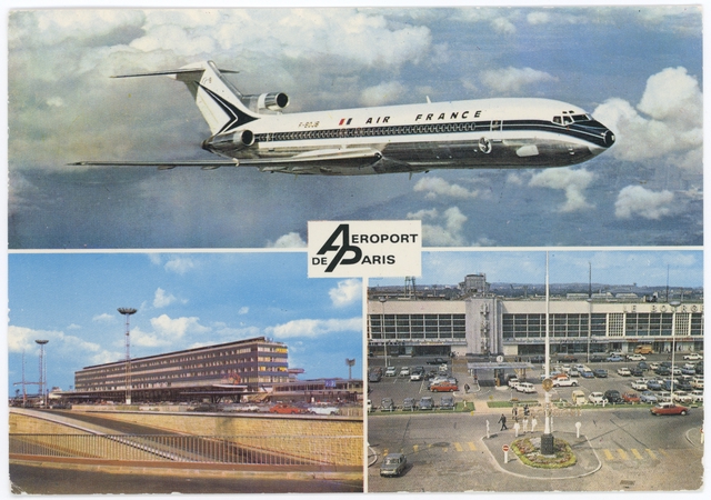 Postcard: Air France, Boeing 727-228, Paris Orly Airport
