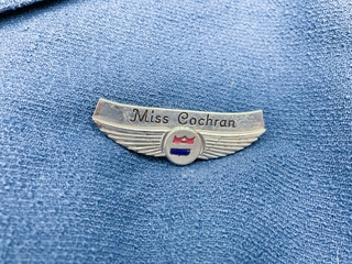 Image: stewardess wings and name pin: United Air Lines, Miss Cochran