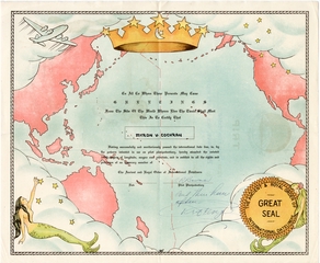 Image: souvenir certificate: International Dateline [digital image]