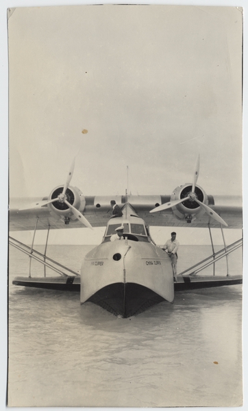 Image: photograph: Pan American Airways System, Martin M-130 China Clipper at Midway Island [digital image]