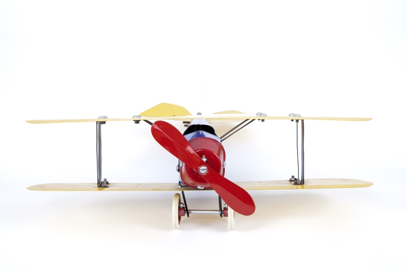 Image: toy airplane: single engine biplane