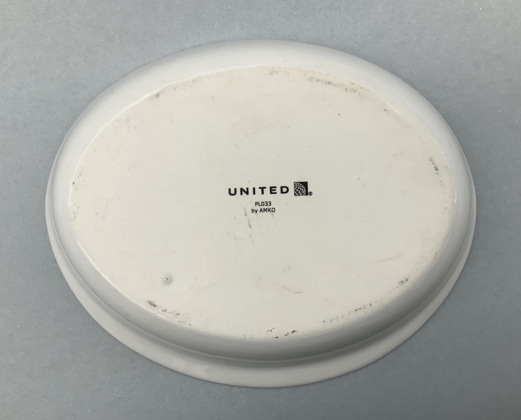 Image: entree dish: United Airlines