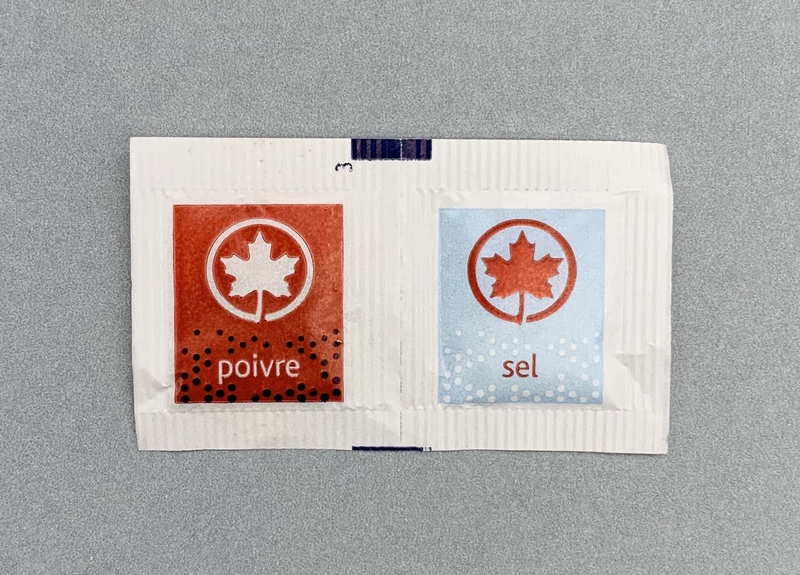 Image: salt and pepper packets: Air Canada