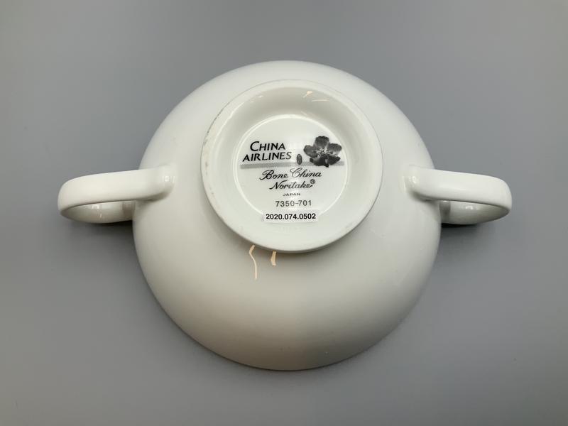 Image: soup bowl: China Airlines, first class
