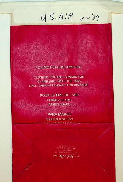 Image: airsickness bag: US Airways